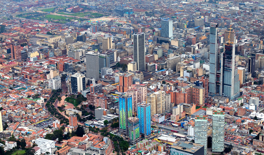 View of Bogotá from above