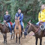 Photo of 3 people riding horses on their way to Monserrate